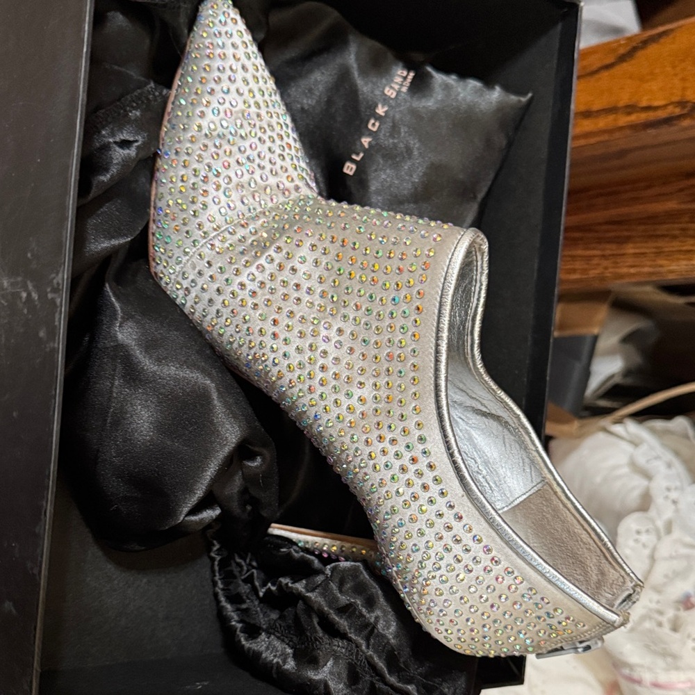 Dune London Silver Studded Heels - Picture 11 of 16
